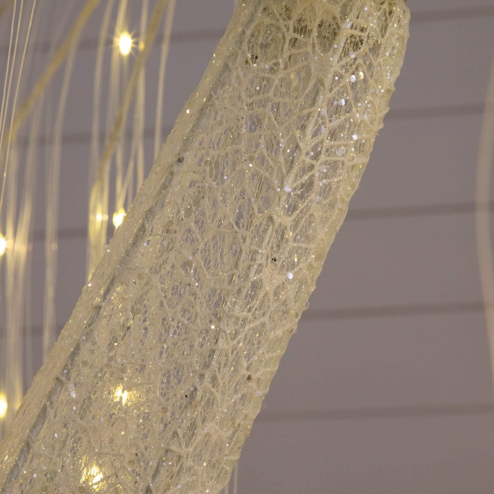 7ft. Pre-Lit Artificial White Willow Tree with 400 Cool White LED Light. Picture 7