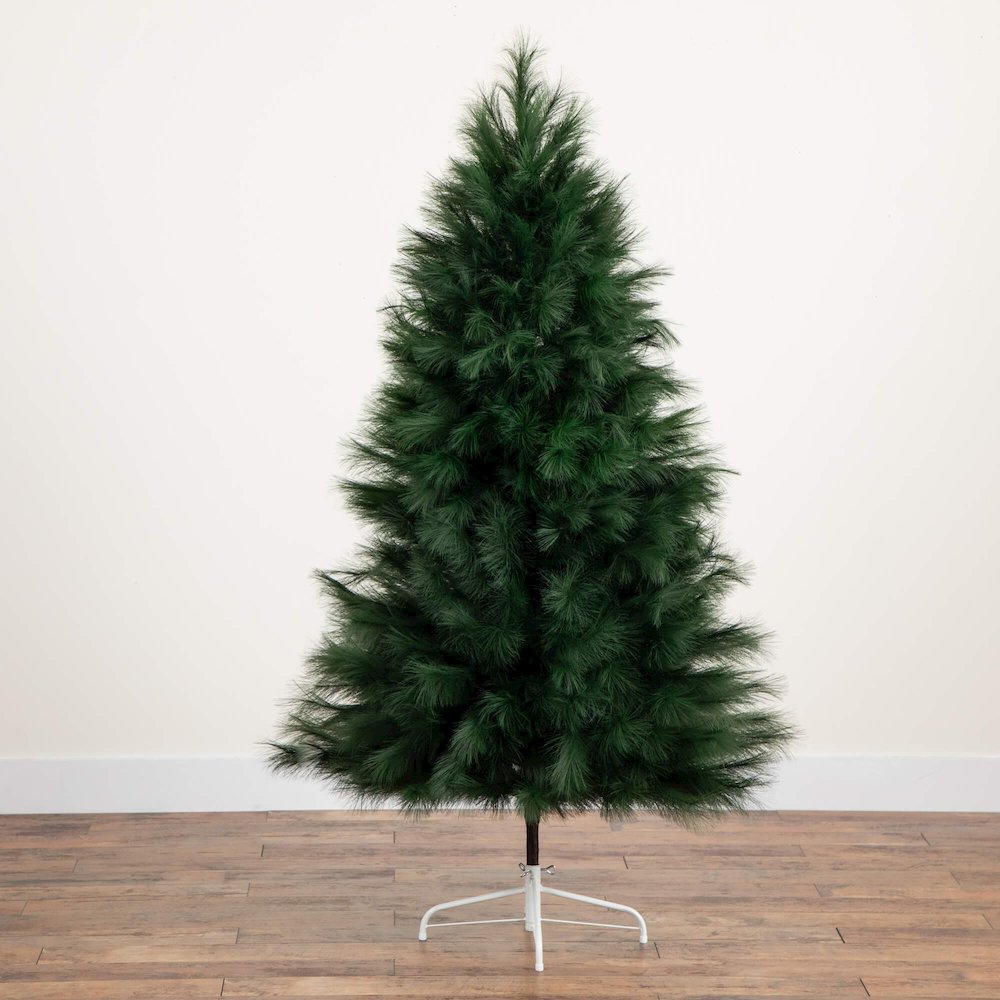 6ft. Artificial Green Pampas Grass Christmas Tree. Picture 5