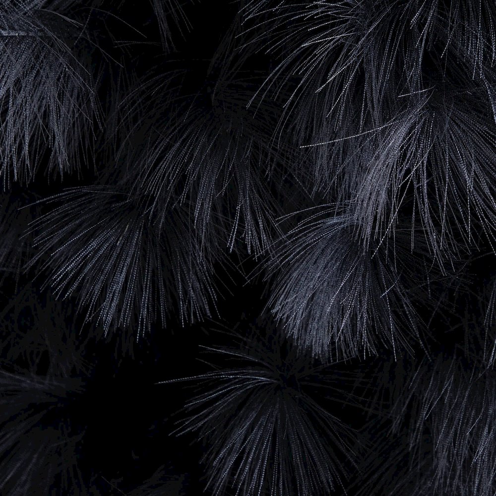 6ft. Artificial Halloween Black Pampas Grass Christmas Tree. Picture 3
