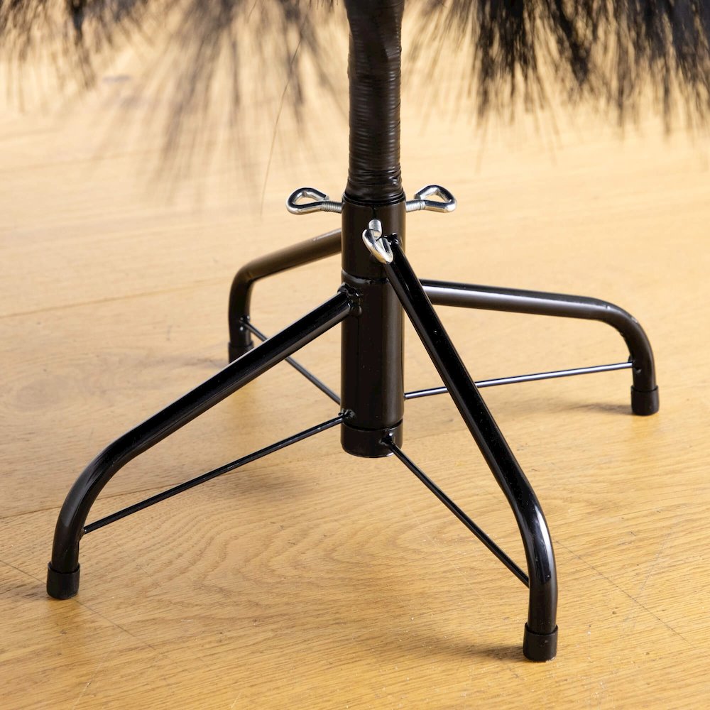 6ft. Artificial Halloween Black Pampas Grass Christmas Tree. Picture 4