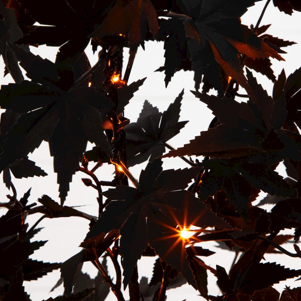 4ft. Pre-Lit Artificial Halloween Black Maple Tree with 180 LED Lights. Picture 10