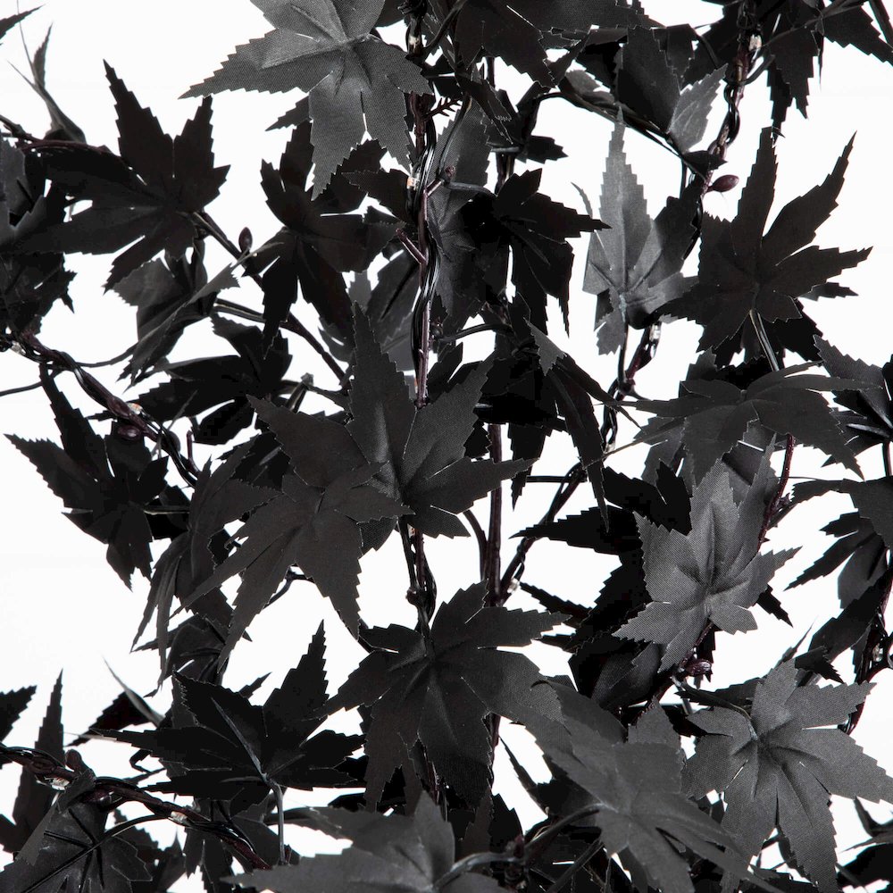 6ft. Pre-Lit Artificial Halloween Black Maple Tree with 300 LED Lights. Picture 5