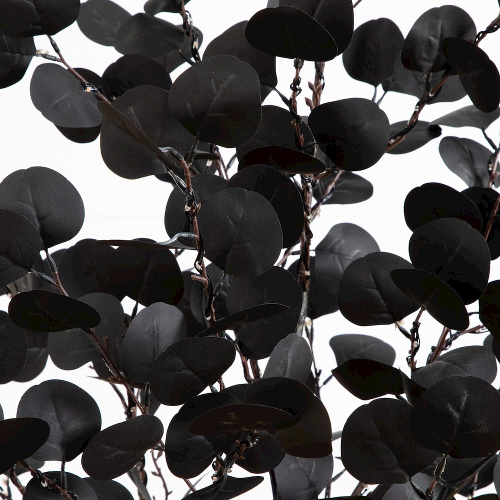 5ft. Pre-Lit Artificial Halloween Black Eucalyptus Tree with 220 LED Lights. Picture 6