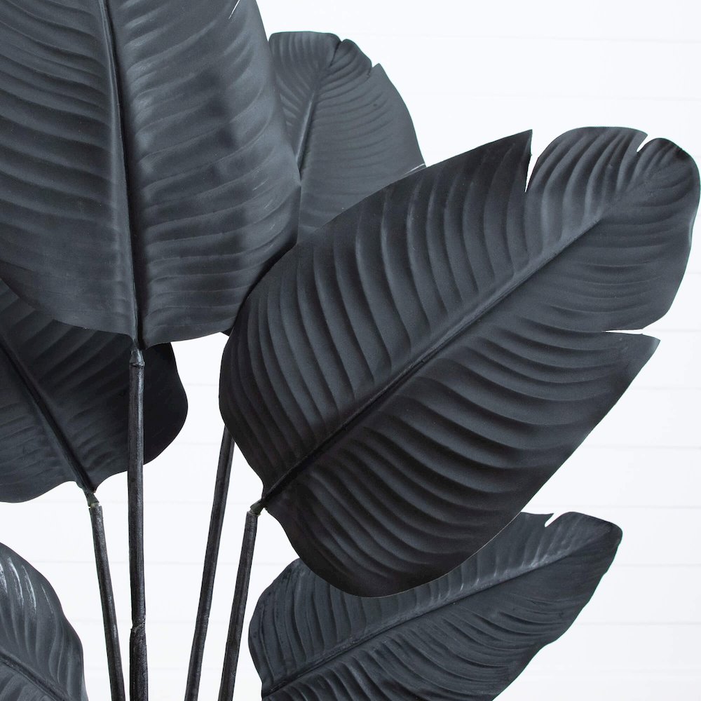 4ft. Artificial Halloween Black Travelers Palm Tree. Picture 4