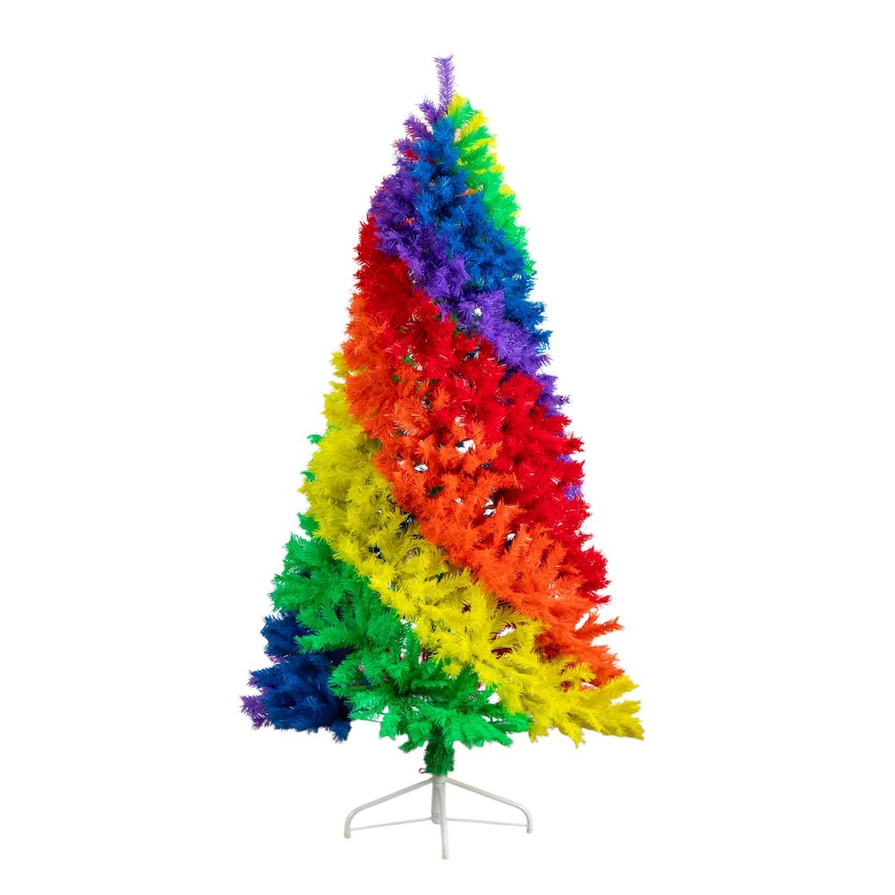 6ft. Artificial Rainbow Christmas Tree. Picture 1