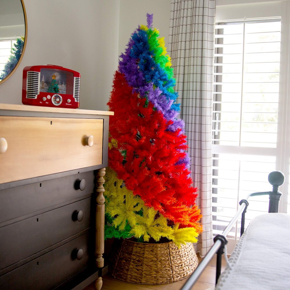 6ft. Artificial Rainbow Christmas Tree. Picture 5