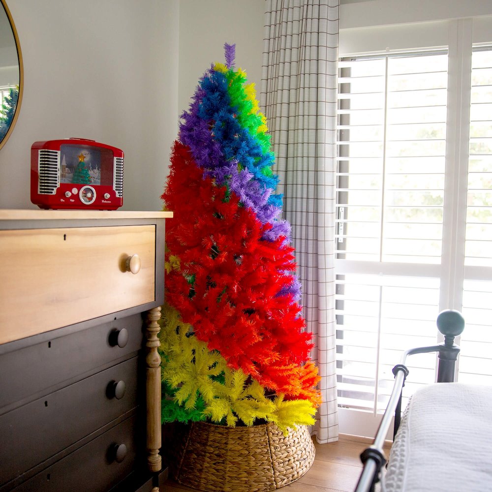 6ft. Artificial Rainbow Christmas Tree. Picture 6