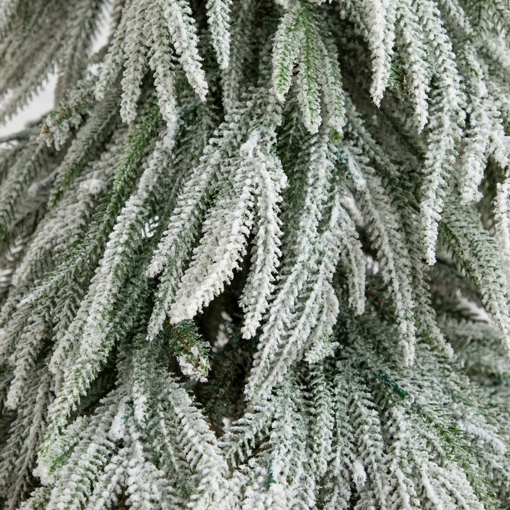 4ft. Flocked Down Swept Artificial Christmas Tree with 110 LED Lights. Picture 3
