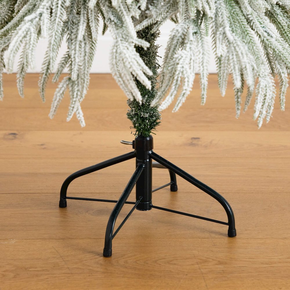 4ft. Flocked Down Swept Artificial Christmas Tree with 110 LED Lights. Picture 8