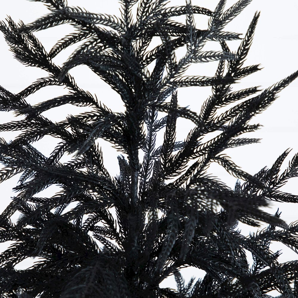 5ft. Artificial Halloween Real Touch Black Norfolk Pine Christmas Tree. Picture 6