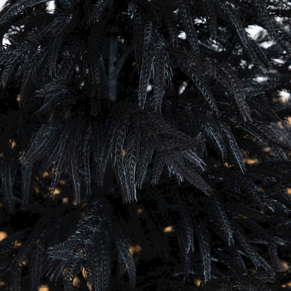 5ft. Artificial Halloween Real Touch Black Norfolk Pine Christmas Tree. Picture 8