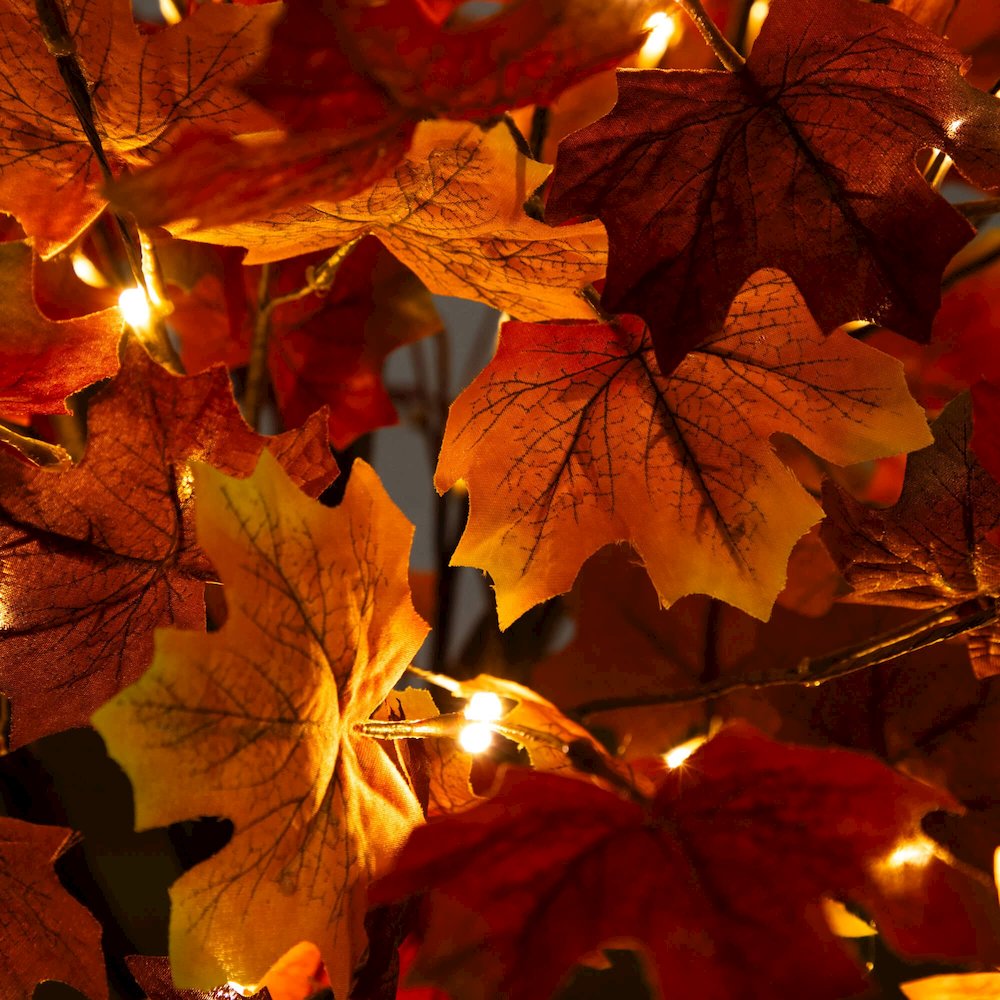 4ft. Pre-Lit Deluxe Autumn Maple Artificial Fall Tree with 68 LED Lights. Picture 3
