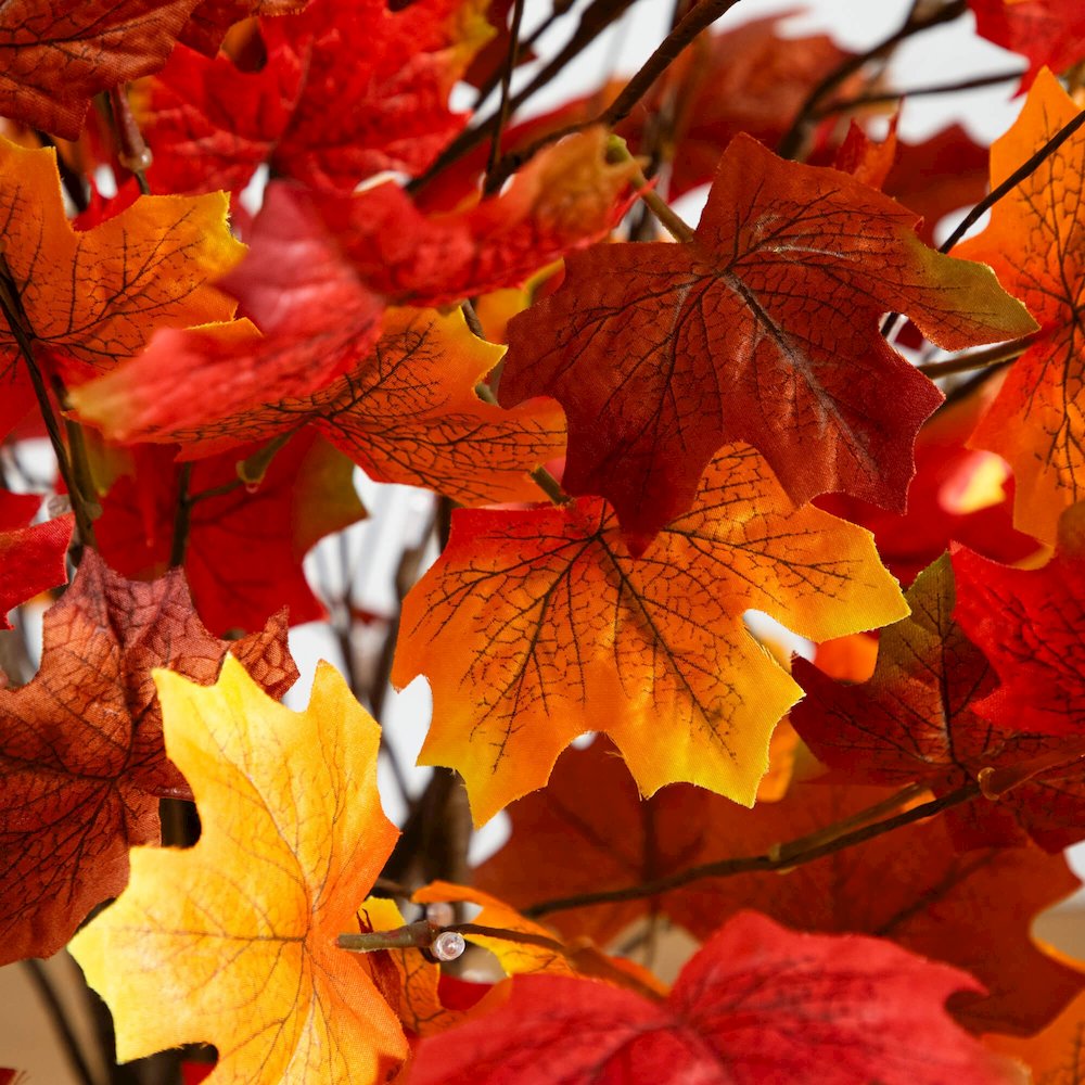 4ft. Pre-Lit Deluxe Autumn Maple Artificial Fall Tree with 68 LED Lights. Picture 9