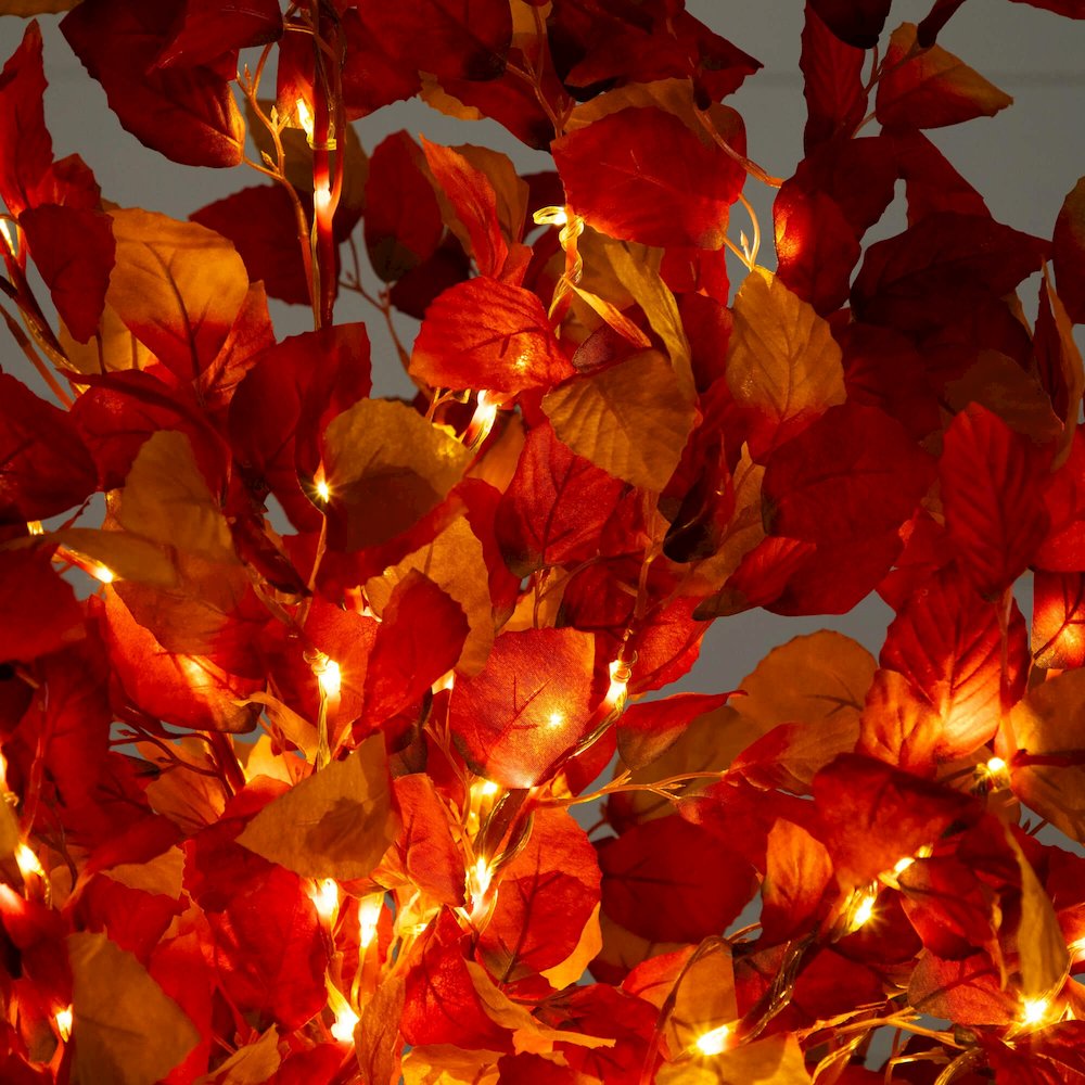 4ft. Pre-Lit Autumn Artificial Fall Tree with 160 Warm White LED Lights. Picture 4