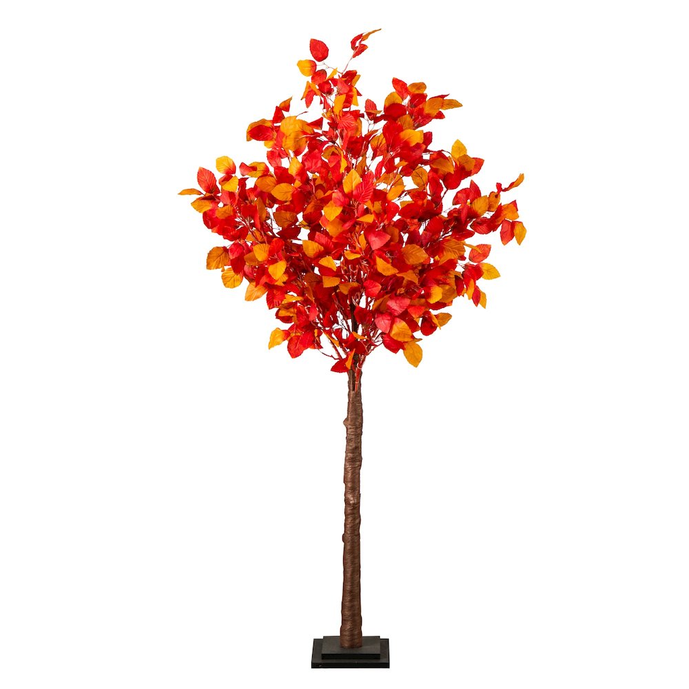 5ft. Pre-Lit Autumn Artificial Fall Tree with 200 Warm White LED Lights. Picture 1
