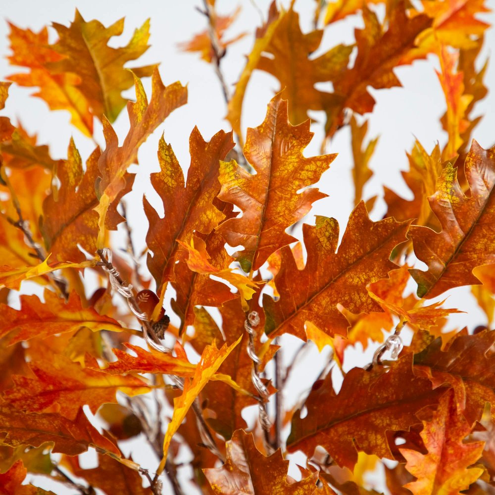 6ft. Pre-Lit Burnt Orange Autumn Maple Artificial Fall Tree with 300 LED Lights. Picture 3