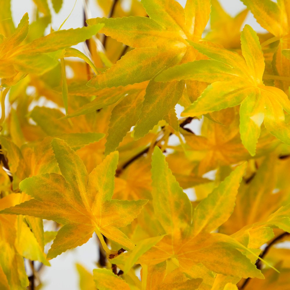 4ft. Pre-Lit Yellow Autumn Maple Artificial Fall Tree with 150 LED Lights. Picture 7