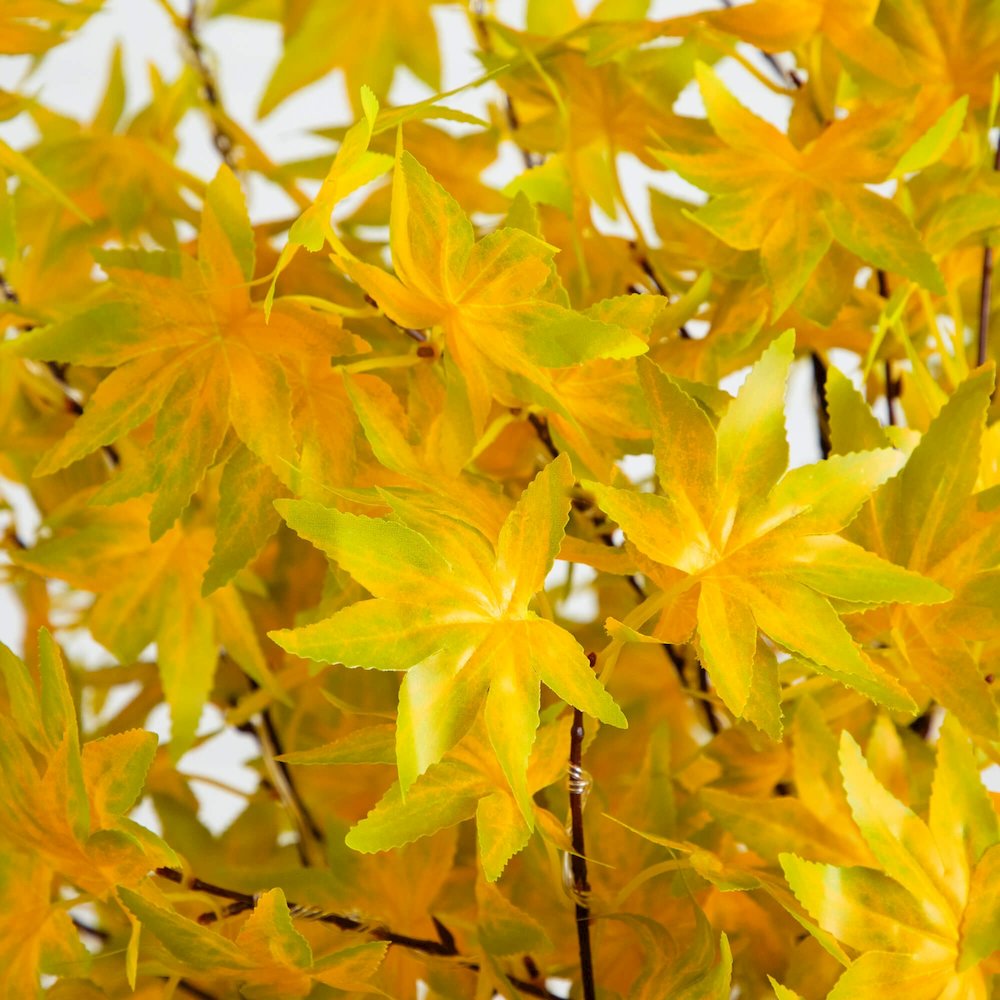 6ft. Pre-Lit Yellow Autumn Maple Artificial Fall Tree with 350 LED Lights. Picture 6