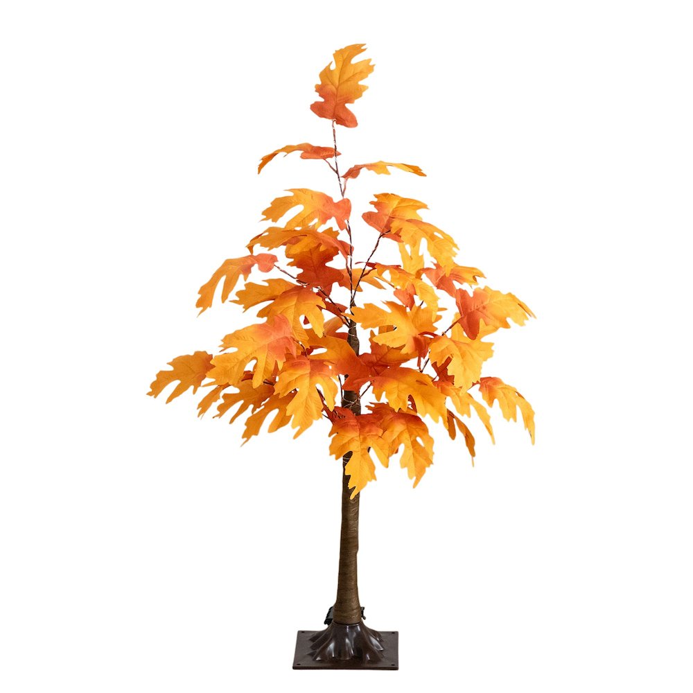 3ft. Pre-Lit Autumn Maple Artificial Fall Tree with 80 Warm White LED Lights. Picture 1