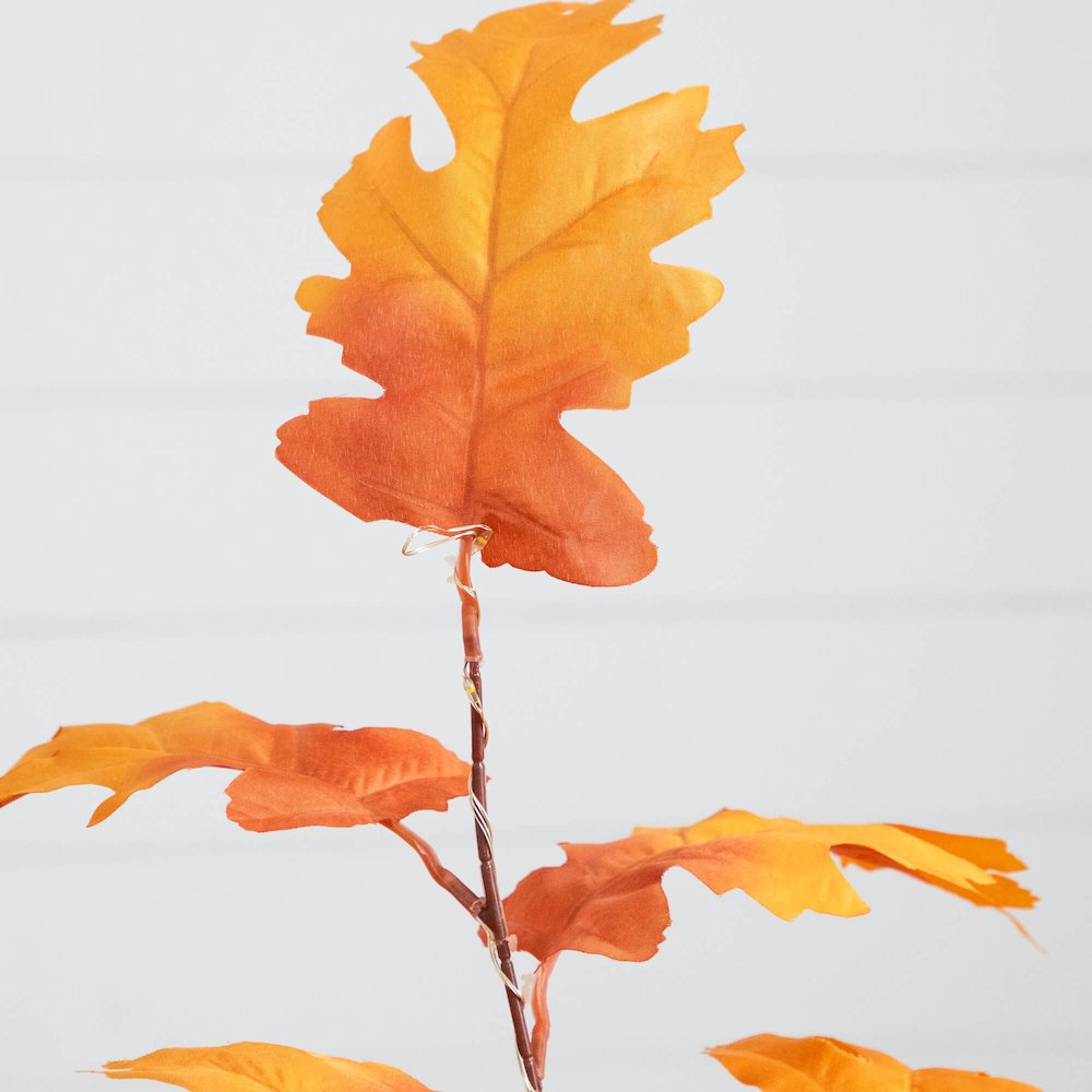 3ft. Pre-Lit Autumn Maple Artificial Fall Tree with 80 Warm White LED Lights. Picture 7