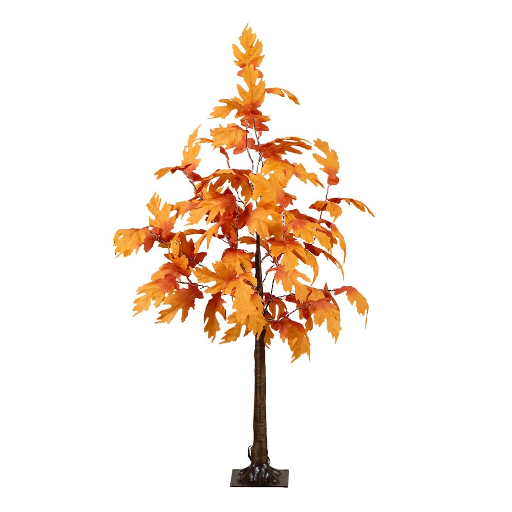 4ft. Pre-Lit Autumn Maple Artificial Fall Tree with 180 Warm White LED Lights. Picture 12