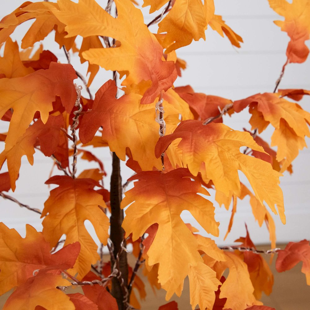 4ft. Pre-Lit Autumn Maple Artificial Fall Tree with 180 Warm White LED Lights. Picture 4