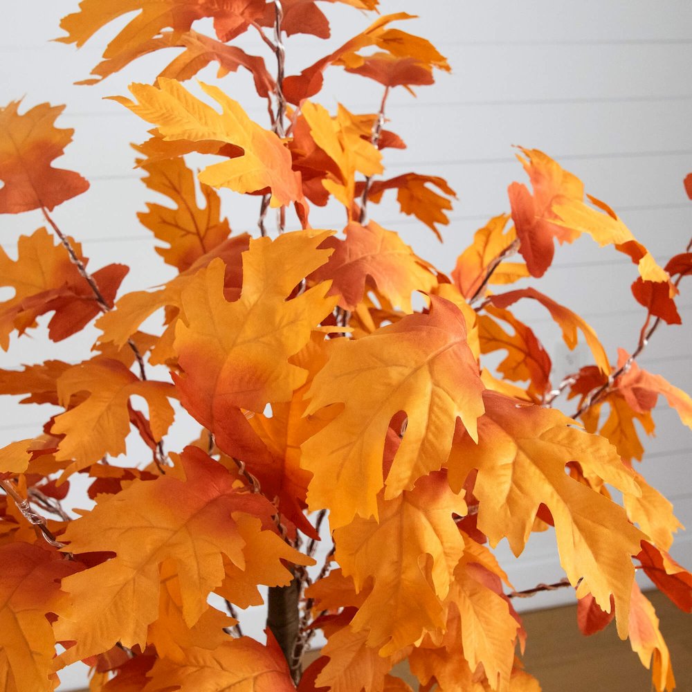 5ft. Pre-Lit Autumn Maple Artificial Fall Tree with 240 Warm White LED Lights. Picture 6