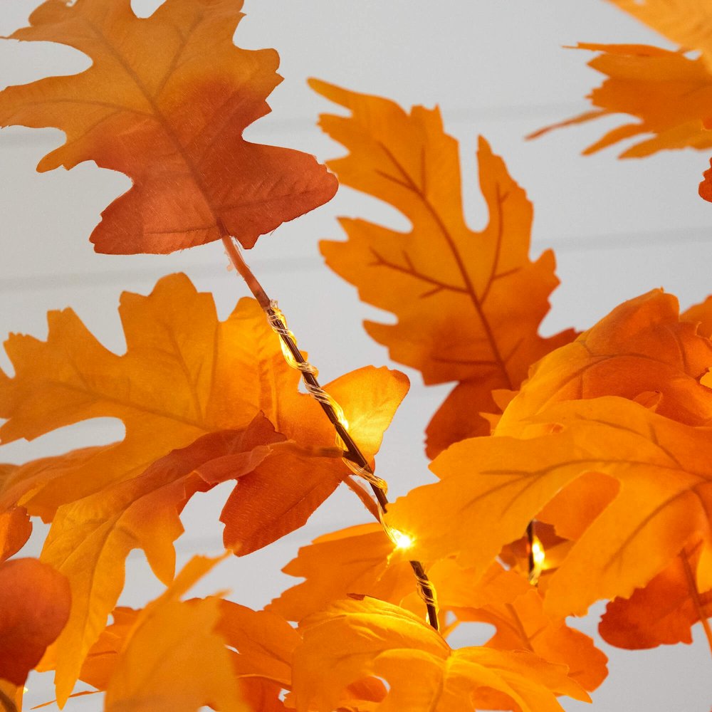 5ft. Pre-Lit Autumn Maple Artificial Fall Tree with 240 Warm White LED Lights. Picture 5