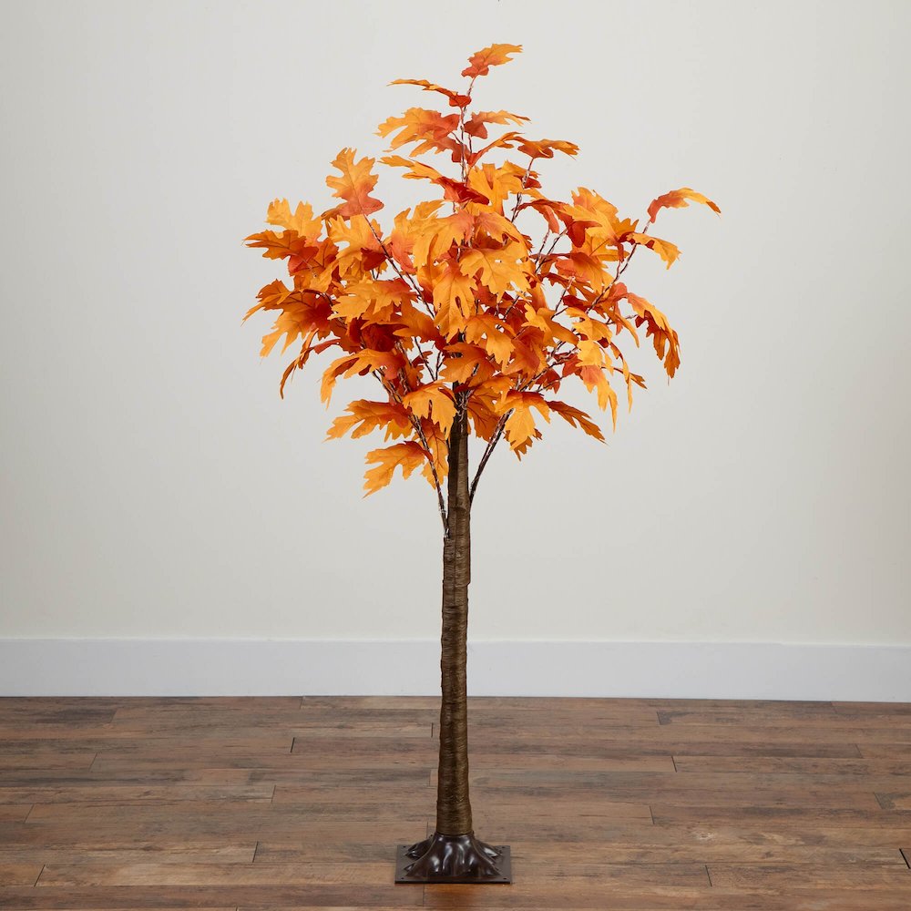 5ft. Pre-Lit Autumn Maple Artificial Fall Tree with 240 Warm White LED Lights. Picture 2