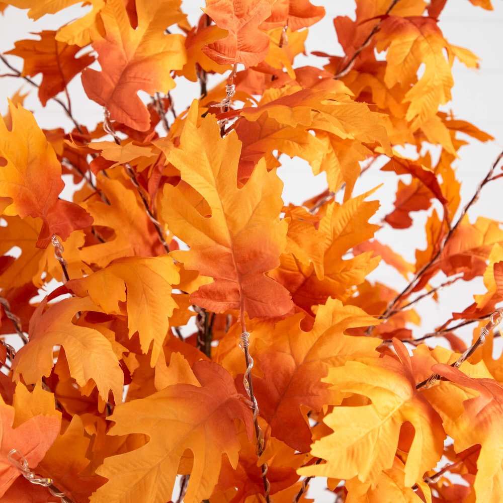 8ft. Pre-Lit Autumn Maple Artificial Fall Tree with 660 Warm White LED Lights. Picture 9