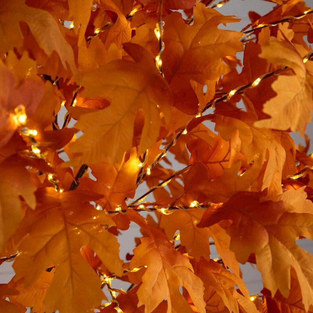 8ft. Pre-Lit Autumn Maple Artificial Fall Tree with 660 Warm White LED Lights. Picture 5