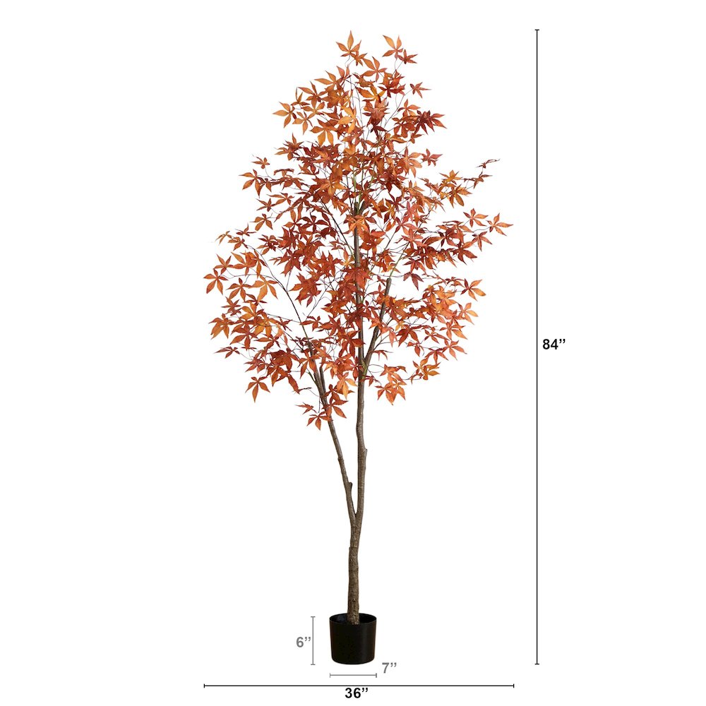 7ft. Autumn Japanese Maple Artificial Fall Tree. Picture 1