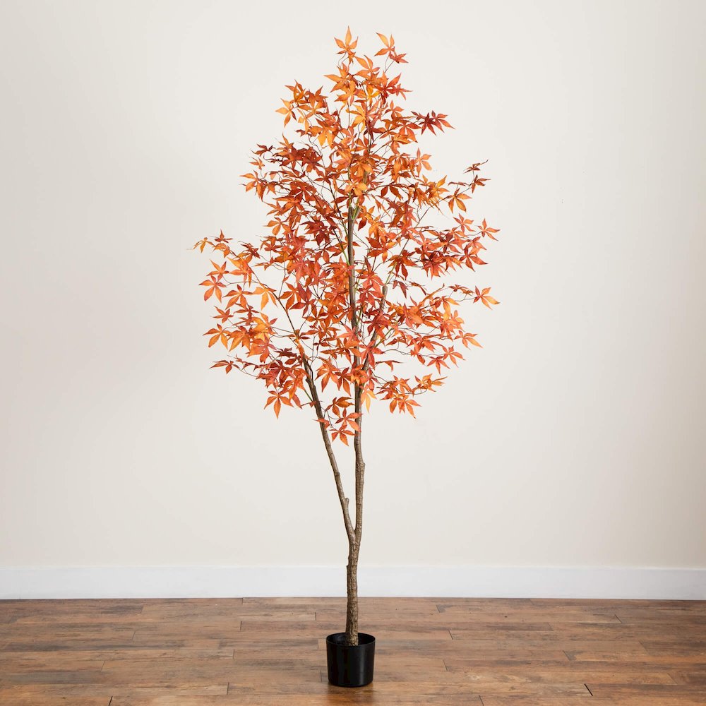 7ft. Autumn Japanese Maple Artificial Fall Tree. Picture 5