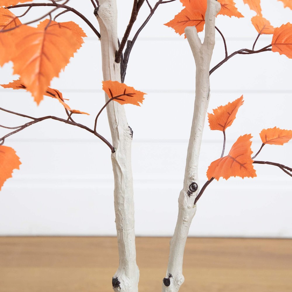 4ft. Autumn Paper Birch Artificial Fall Tree. Picture 3