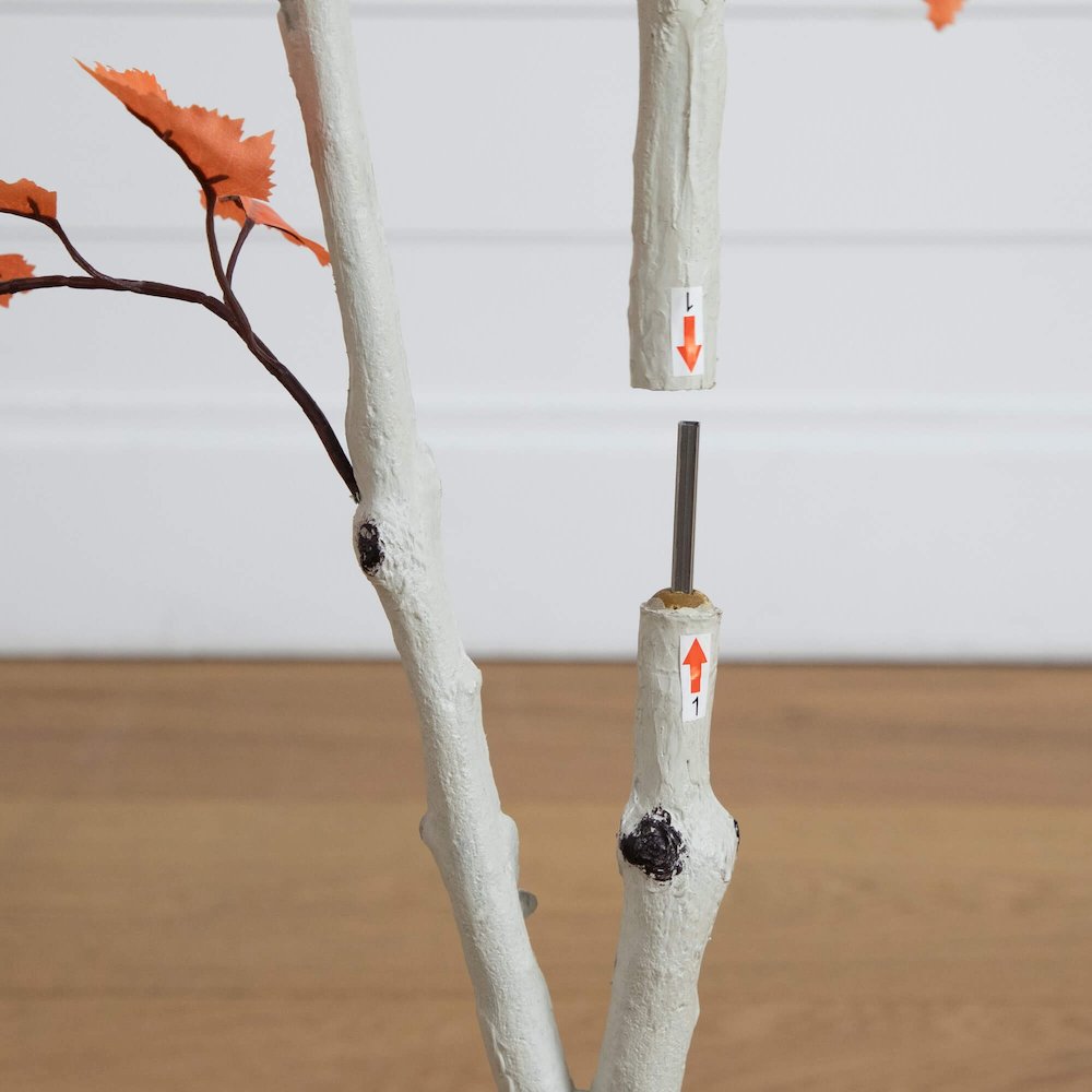 4ft. Autumn Paper Birch Artificial Fall Tree. Picture 5