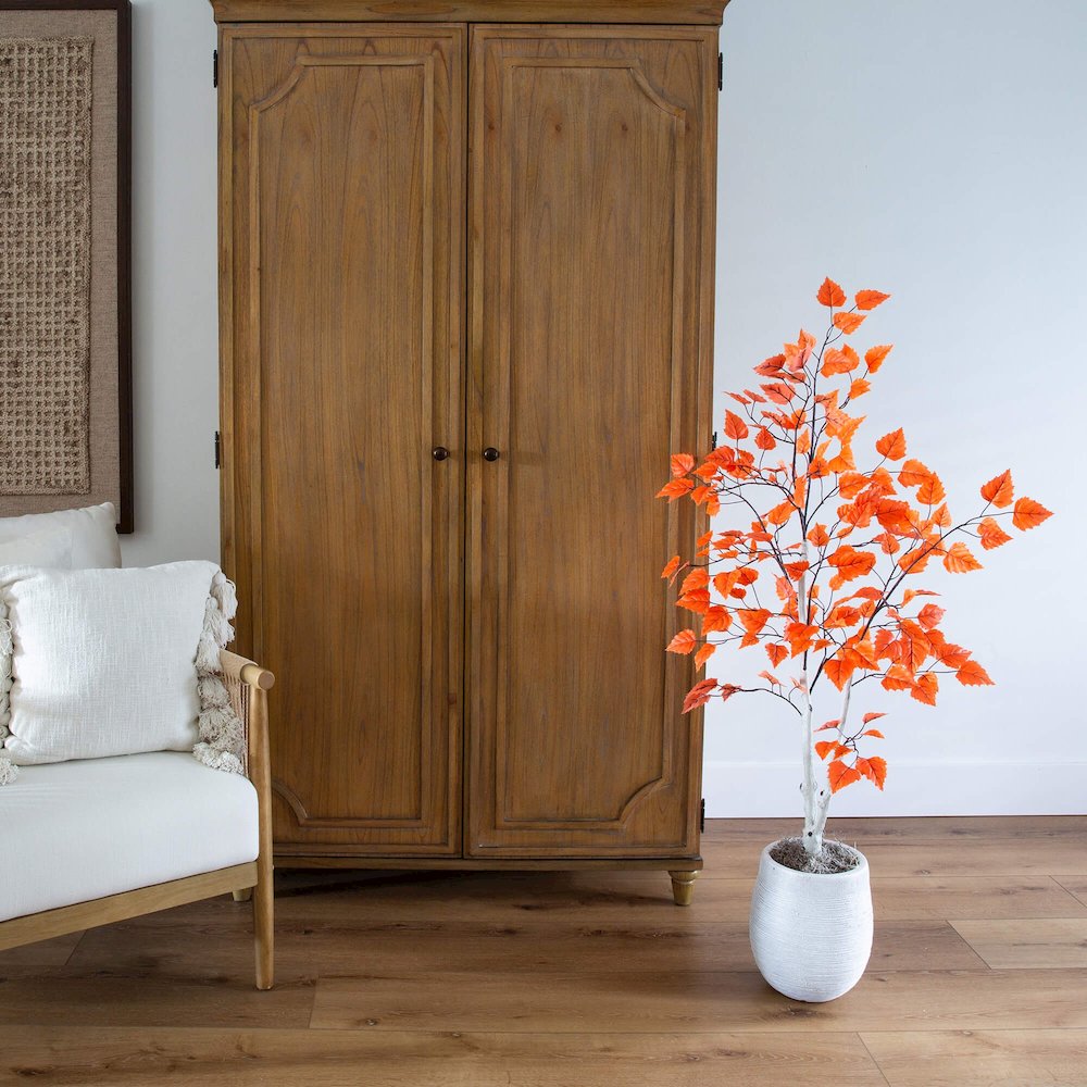 4ft. Autumn Paper Birch Artificial Fall Tree. Picture 6