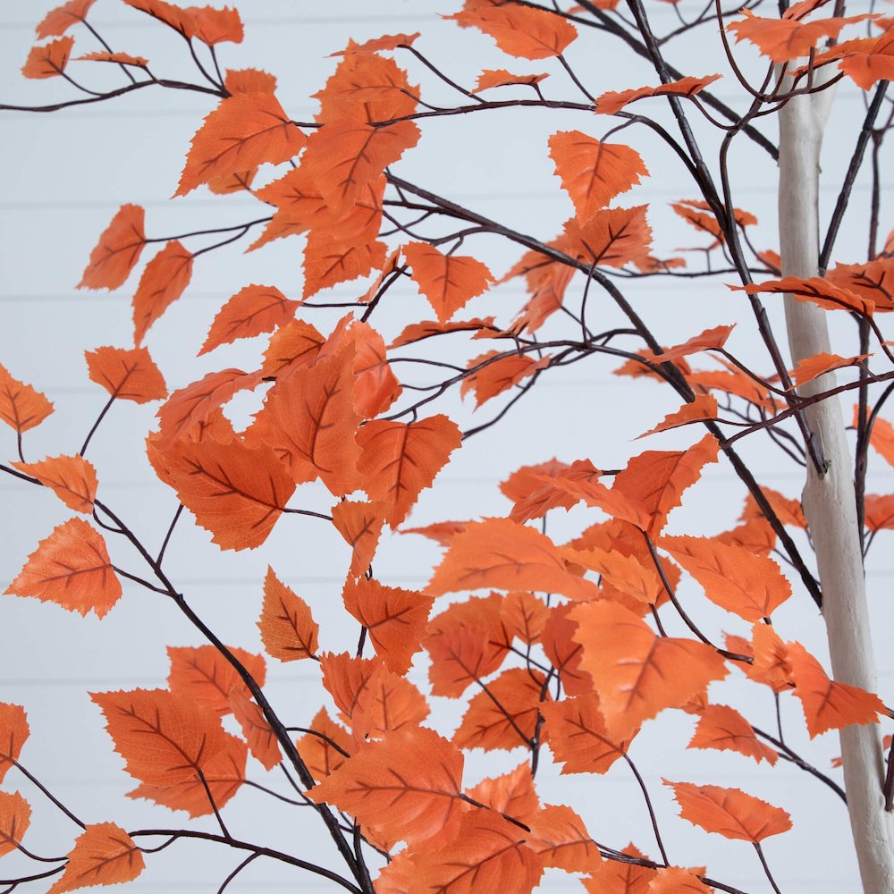 7ft. Autumn Paper Birch Artificial Fall Tree. Picture 6