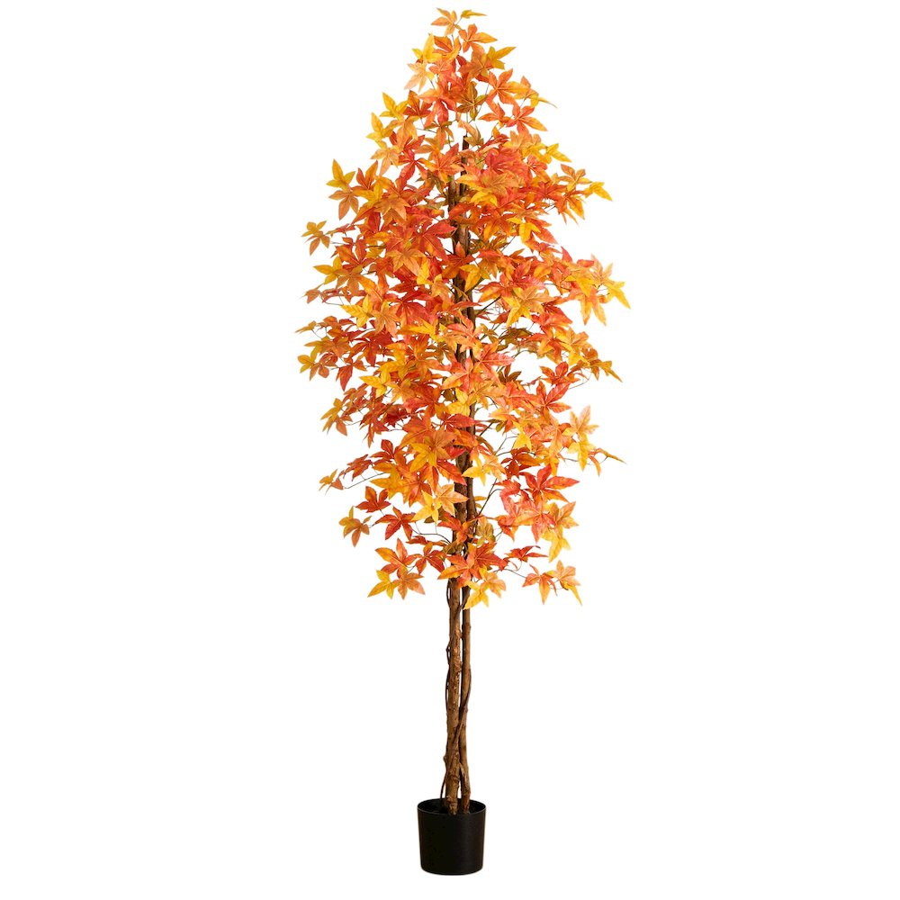 8ft. Autumn Deluxe Maple Artificial Fall Tree. Picture 6