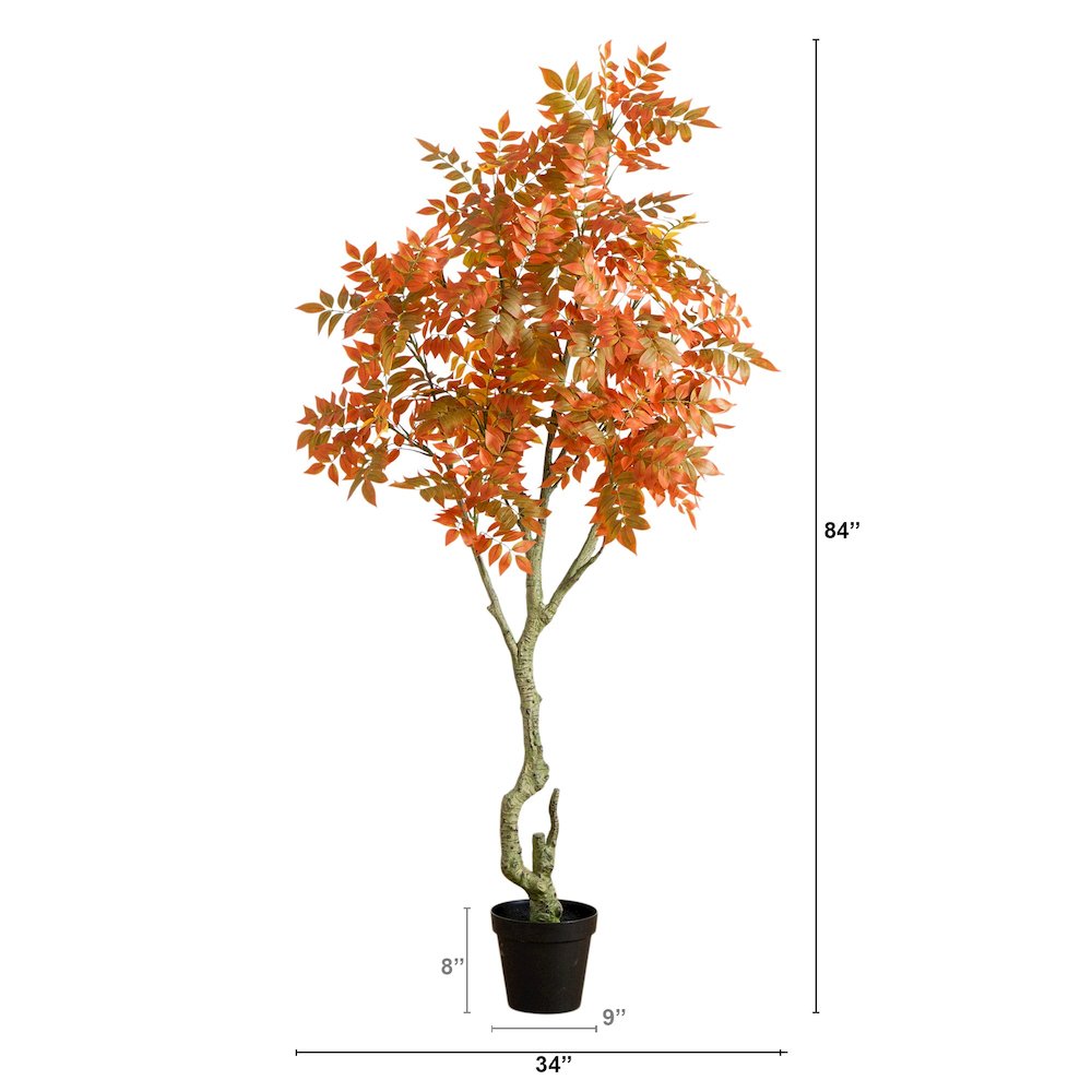 7ft. Autumn Sumac Artificial Fall Tree. Picture 6
