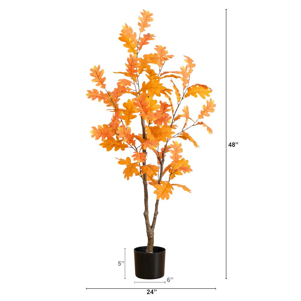4ft. Artificial Autumn Oak Tree. Picture 1