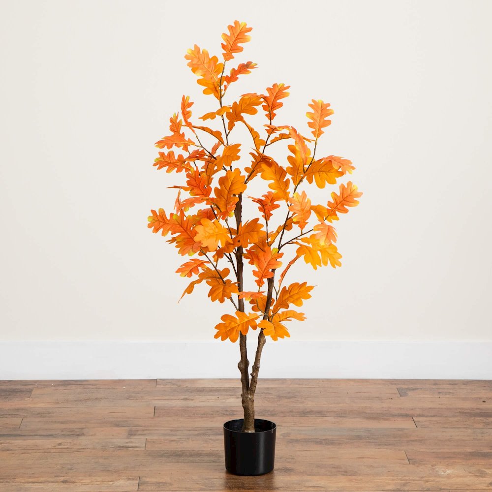 4ft. Artificial Autumn Oak Tree. Picture 6