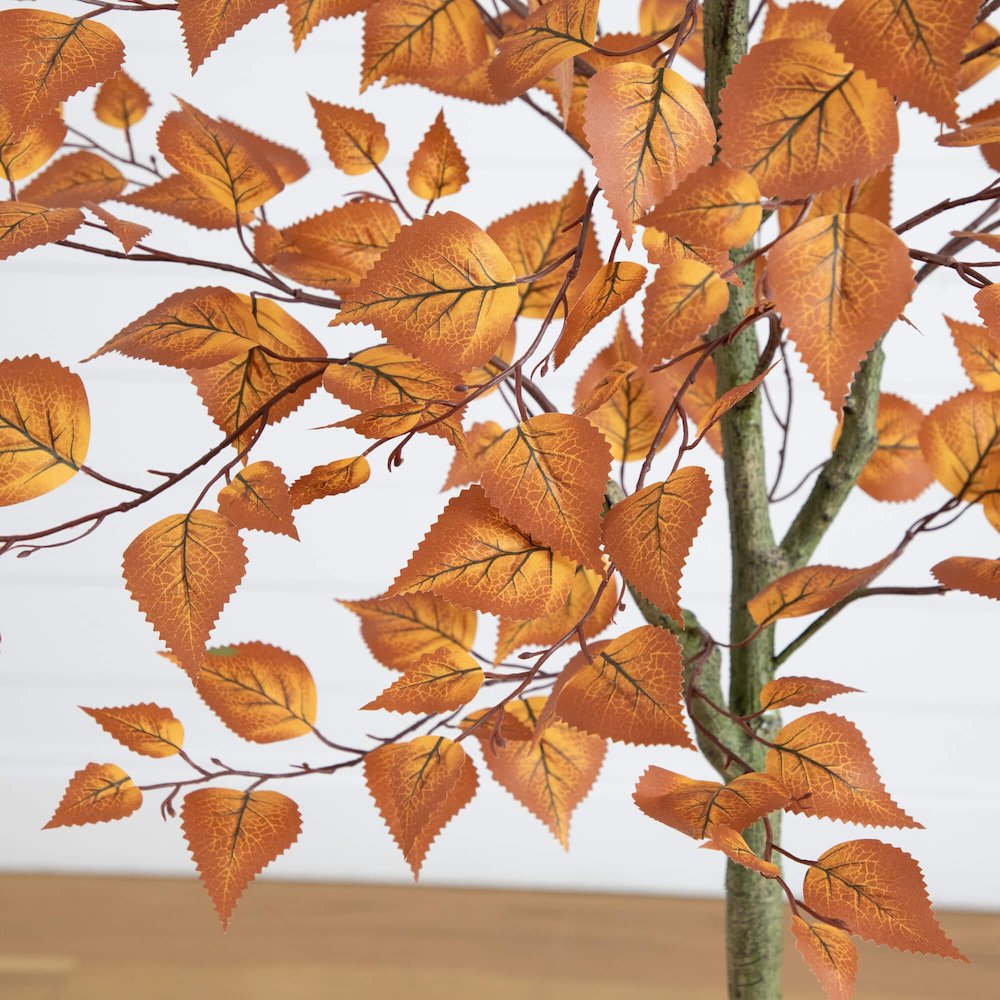 5ft. Autumn Birch Leaf Artificial Fall Tree. Picture 5