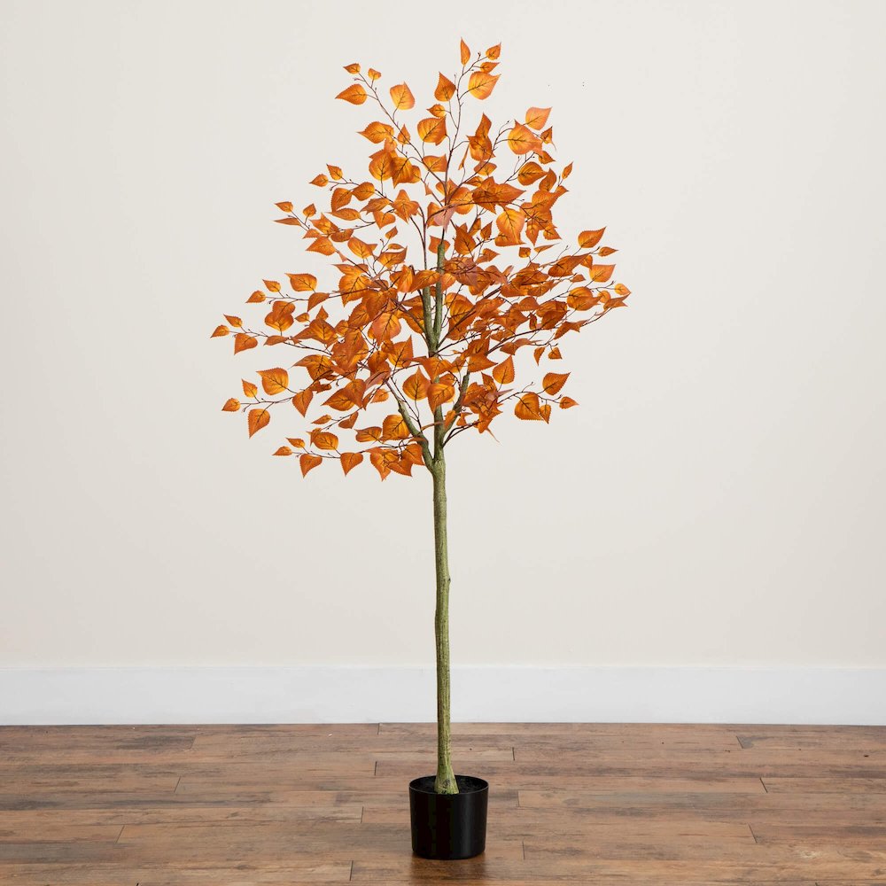 5ft. Autumn Birch Leaf Artificial Fall Tree. Picture 6