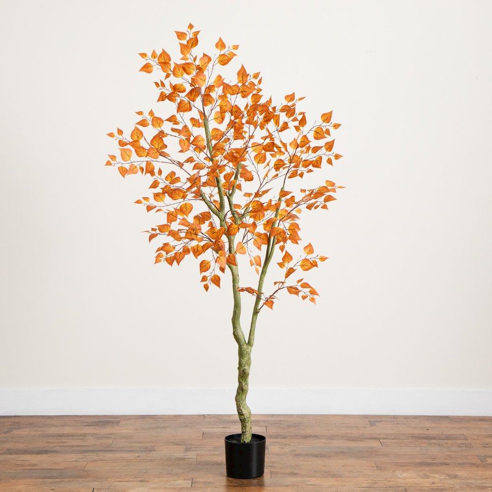 6ft. Autumn Birch Leaf Artificial Fall Tree. Picture 2