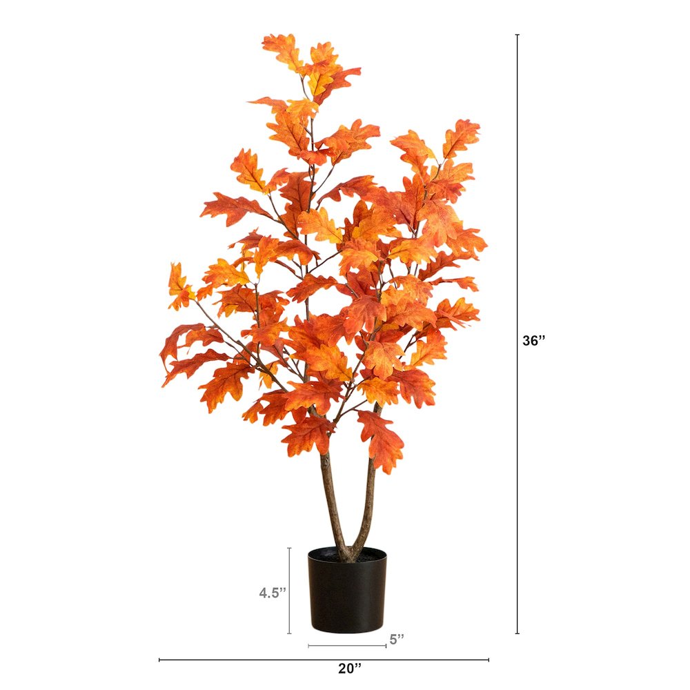 3ft. Autumn Oak Artificial Fall Tree. Picture 3