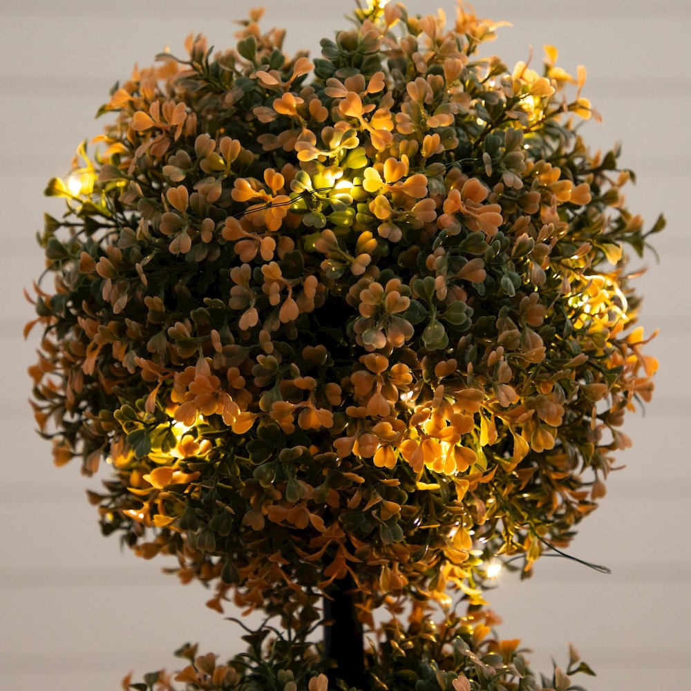 3ft. Autumn Triple Ball Boxwood Artificial Fall Topiary Tree. Picture 4