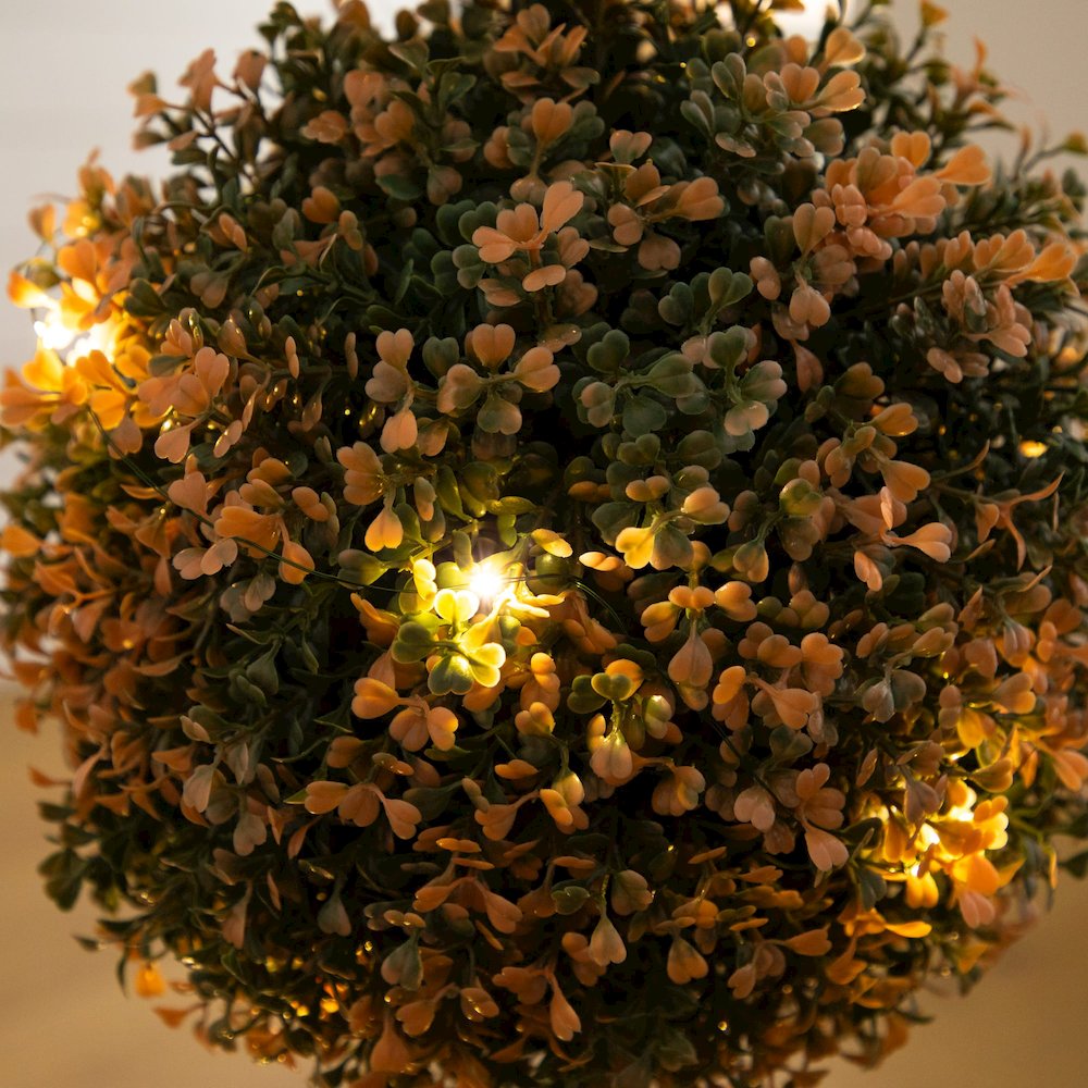3ft. Autumn Triple Ball Boxwood Artificial Fall Topiary Tree. Picture 7
