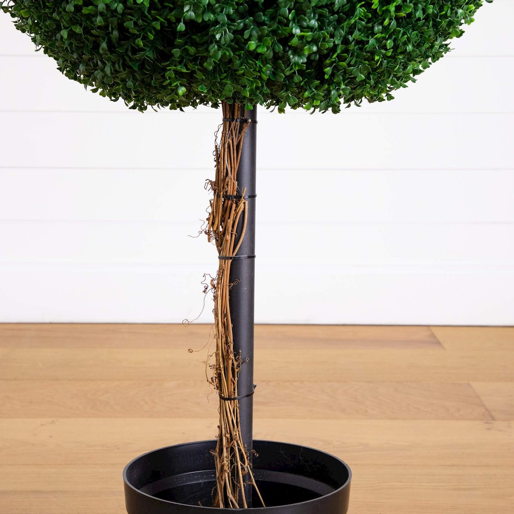 8ft. UV Resistant Artificial Triple Ball Boxwood Topiary Tree (Indoor/Outdoor). Picture 6