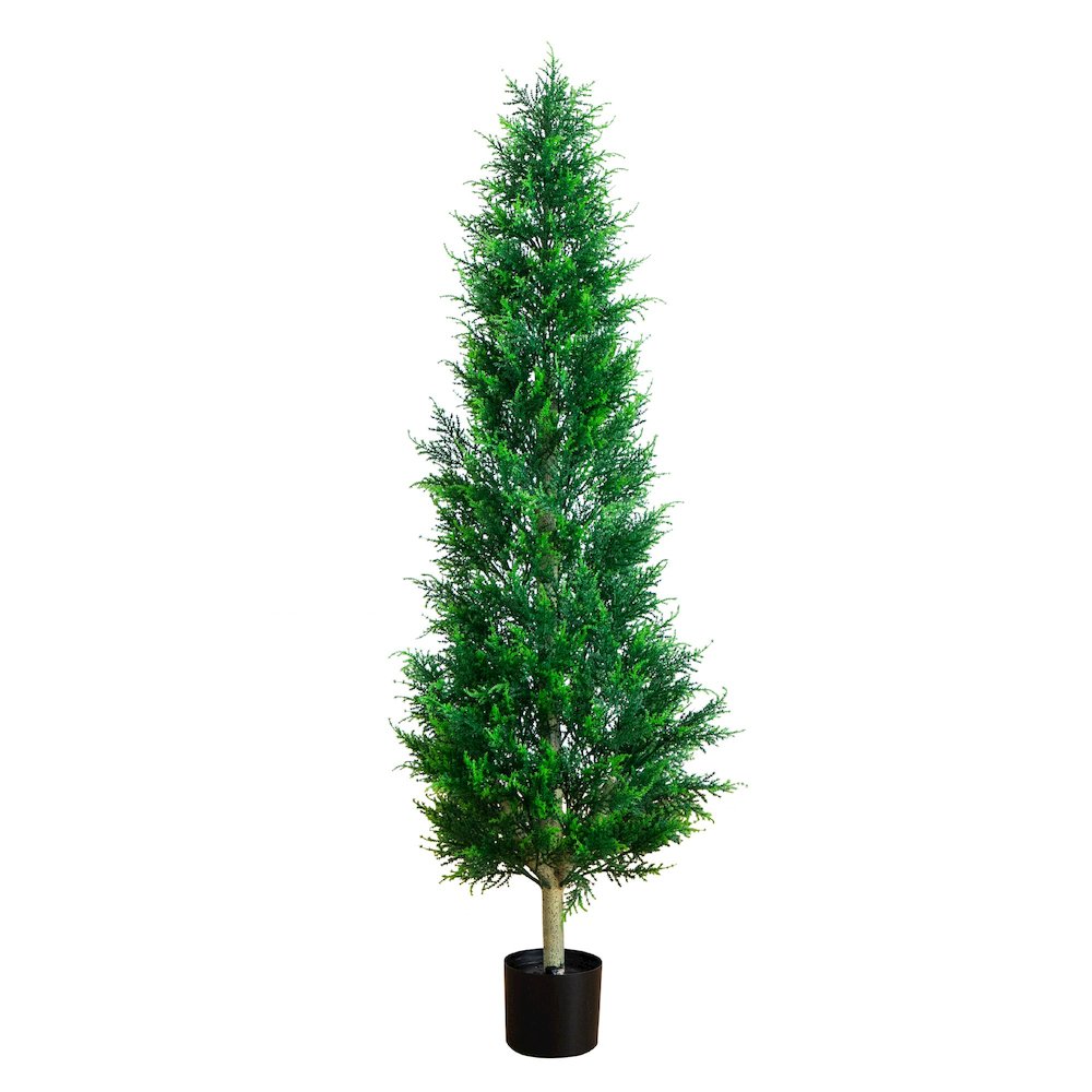 5ft. UV Resistant Artificial Cypress Tower Tree (Indoor/Outdoor). Picture 1
