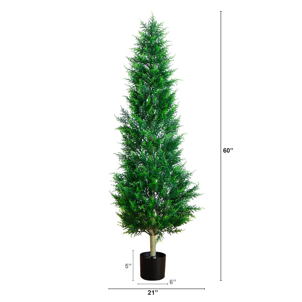 5ft. UV Resistant Artificial Cypress Tower Tree (Indoor/Outdoor). Picture 4